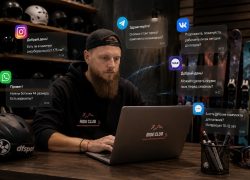 Rideclub использует агрегатор социальных сетей и мессенджеров для работы с клиентами